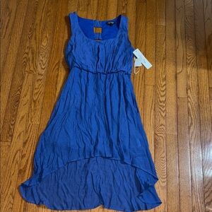 Elegant Blue Sleeveless Dress